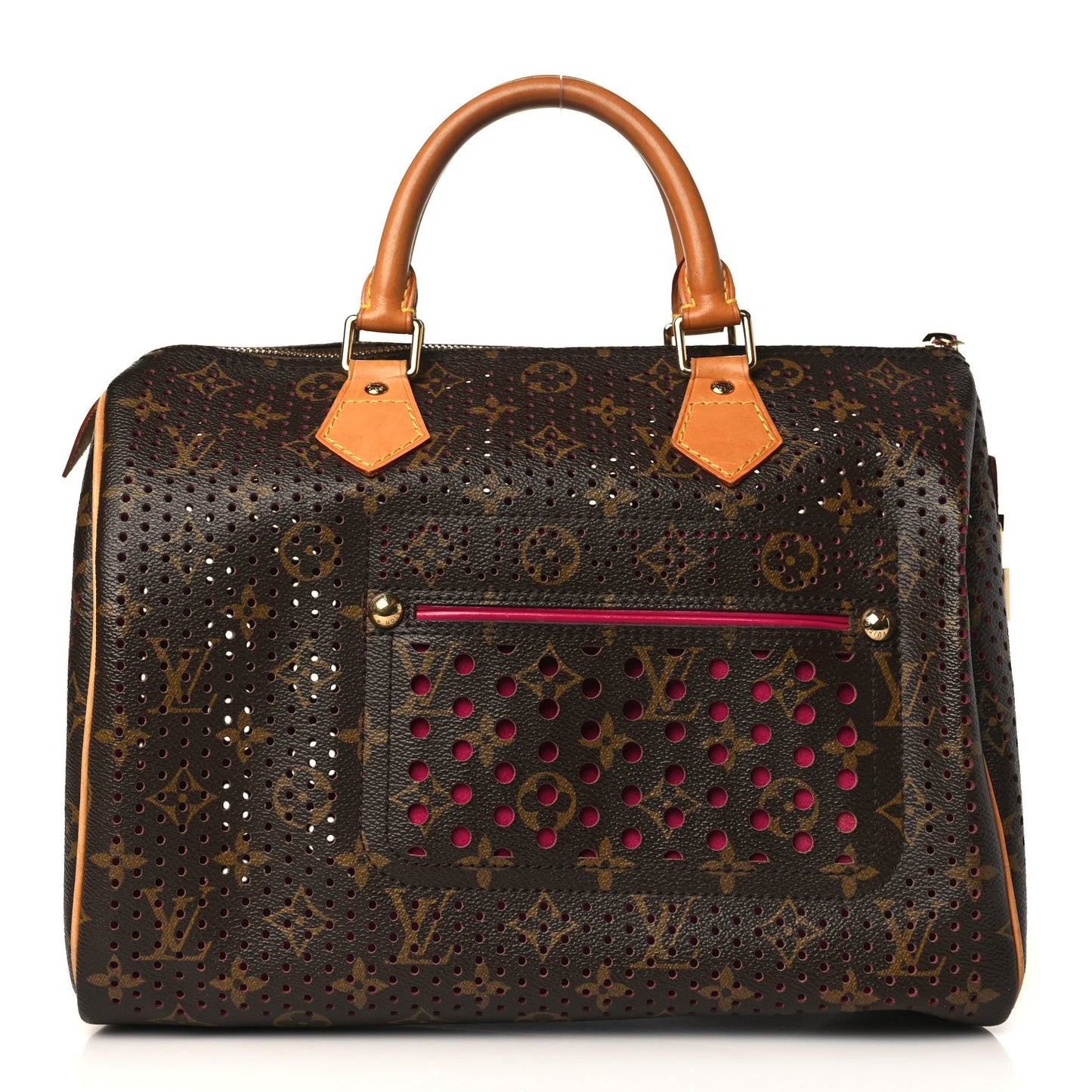 Monogram Perforated Speedy 30 Fuchsia