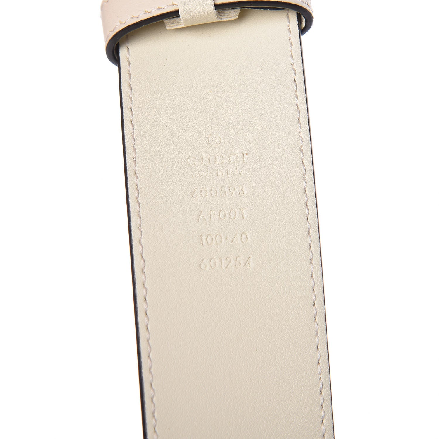 Gucci Calfskin Double G 40mm Belt 100 40 Mystic White 6 of 6