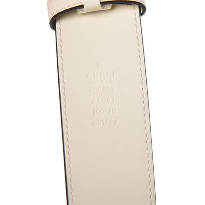 Gucci Calfskin Double G 40mm Belt 100 40 Mystic White 6 of 6