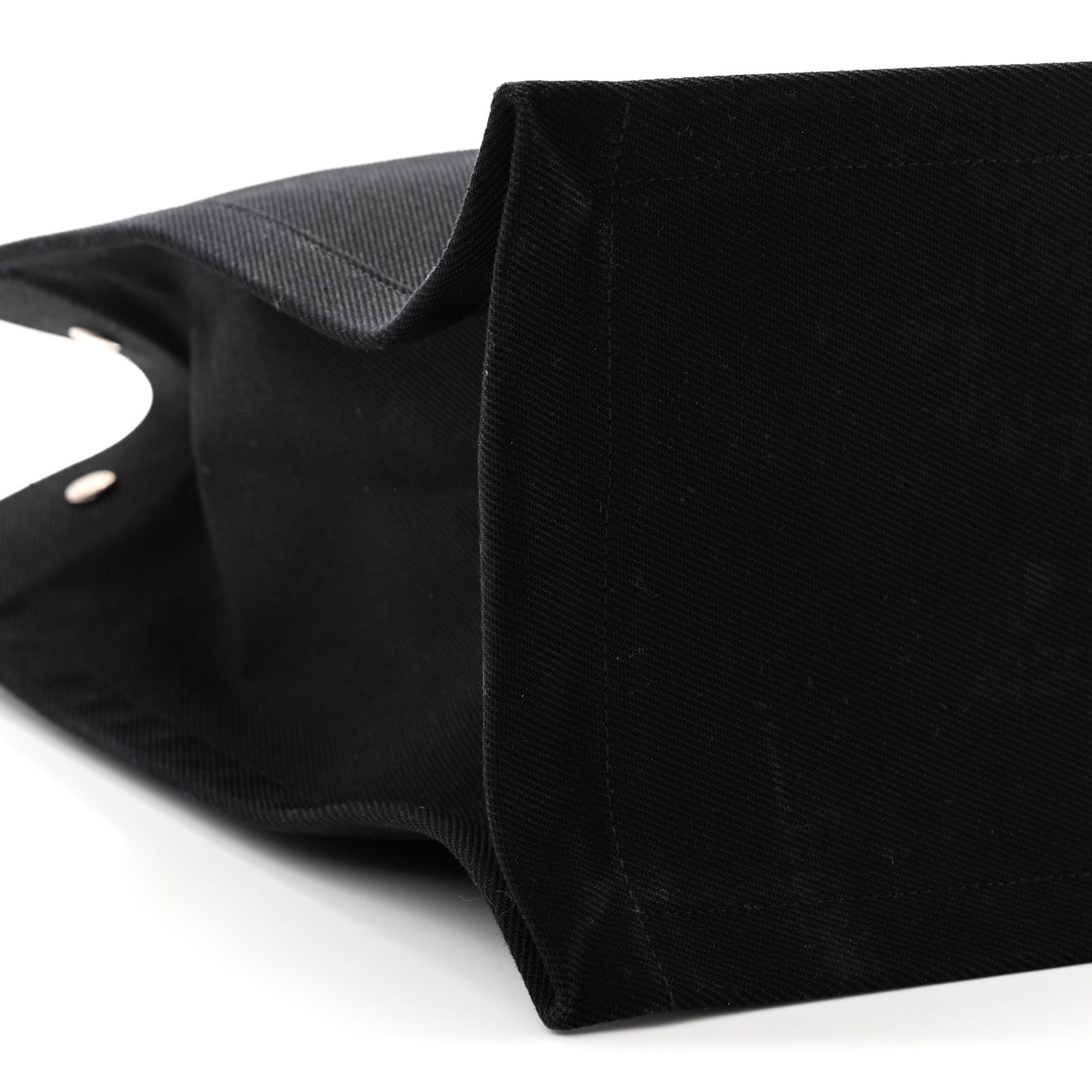Linen Calfskin Rive Gauche Tote Black