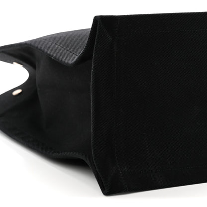 Saint Laurent Linen Calfskin Rive Gauche Tote Black 9 of 10