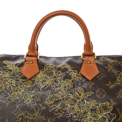 Louis Vuitton Monogram Dentelle Speedy 30 Gold 8 of 8
