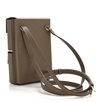 Hermes Epsom Kelly Multi Pocket Pochette To Go Etoupe 3 of 11