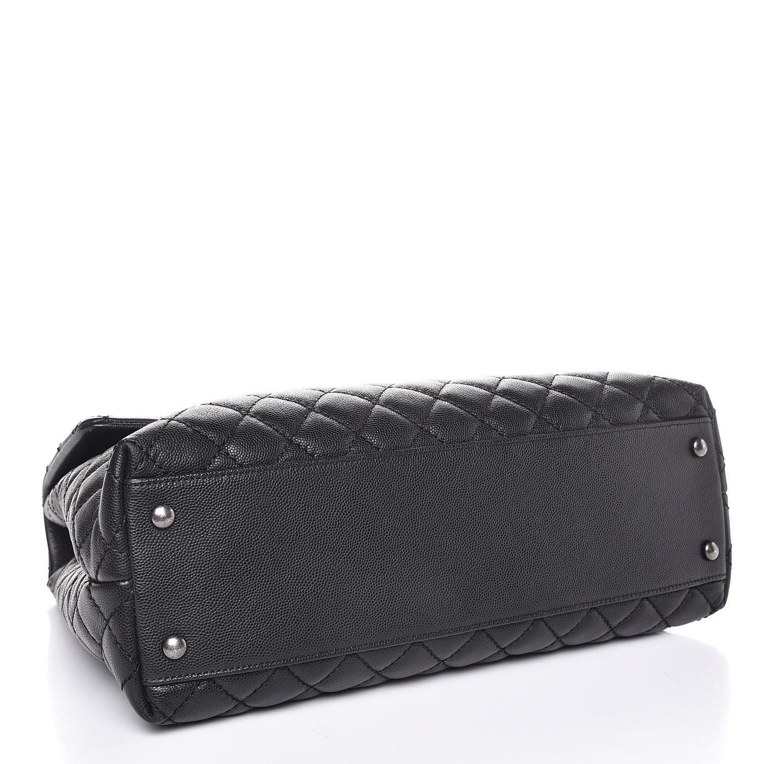 Chanel Caviar Quilted Large Coco Handle Flap Black 4 of 8