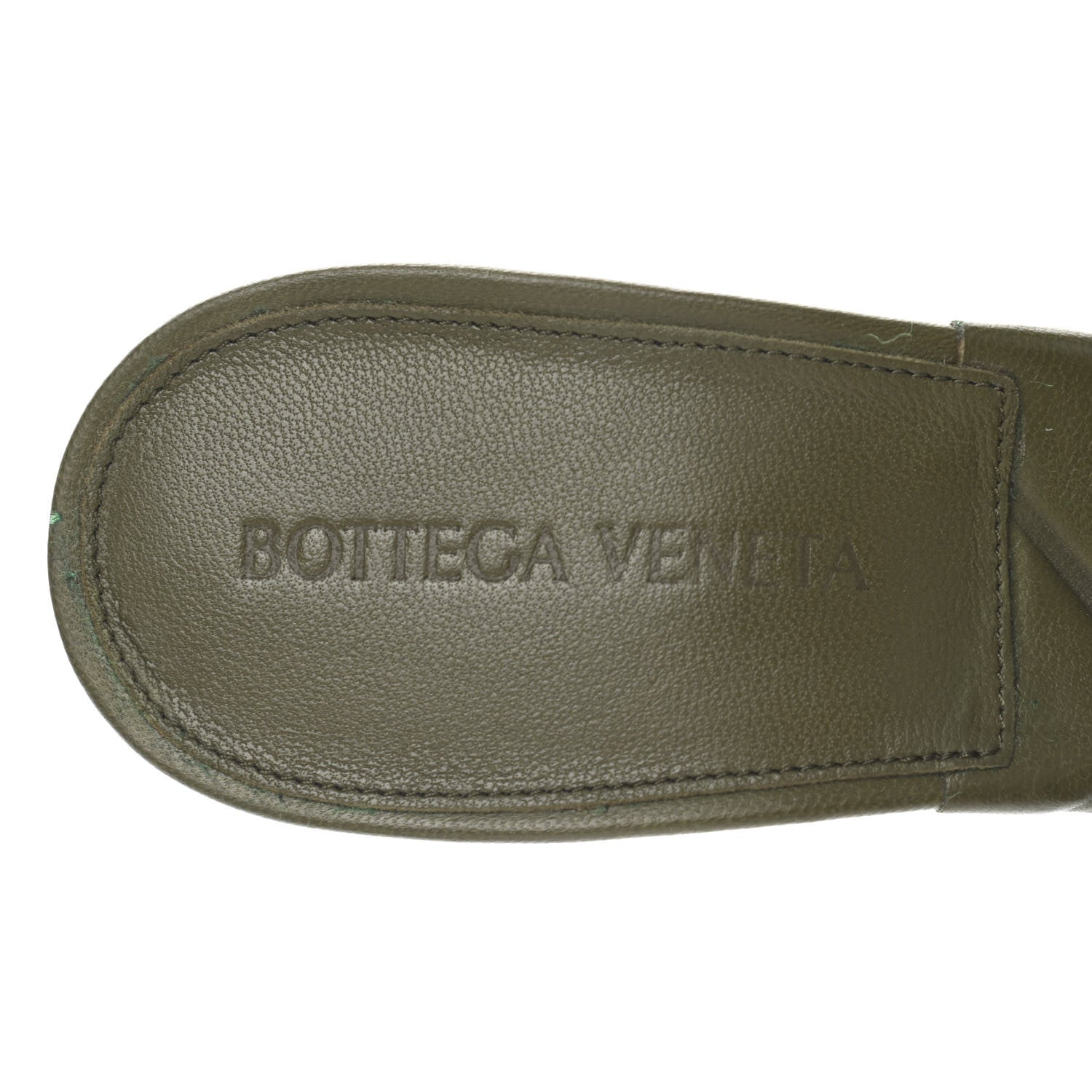 Bottega Veneta Nappa Quilted Rubber Lido Mule Sandals 36.5 Khaki 6 of 9