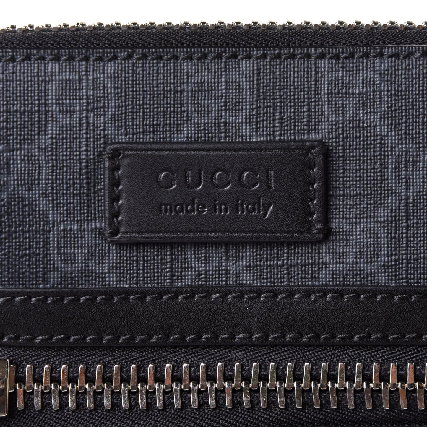 GG Supreme Monogram Web Small Flat Messenger Bag Black Grey