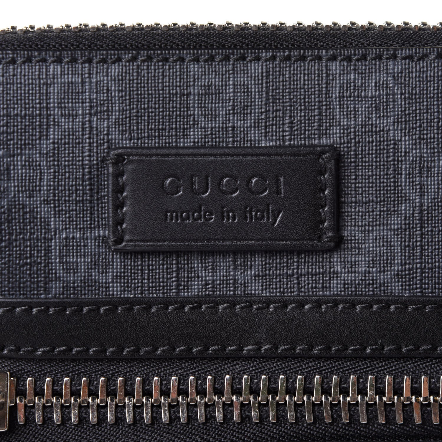 Gucci GG Supreme Monogram Web Small Flat Messenger Bag Black Grey 9 of 11
