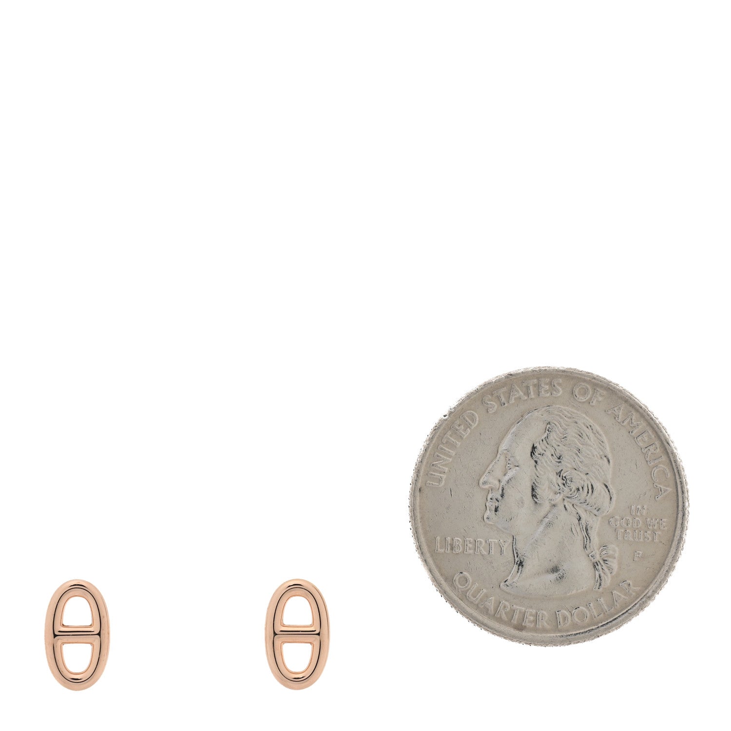 Hermes 18K Rose Gold TPM Farandole Stud Earrings 2 of 5