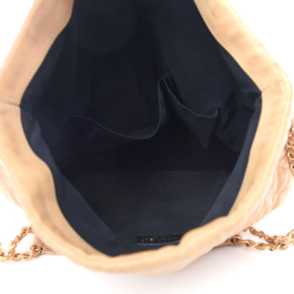 Chanel Calfskin Quilted Large Chain Me Hobo Beige 5 of 12