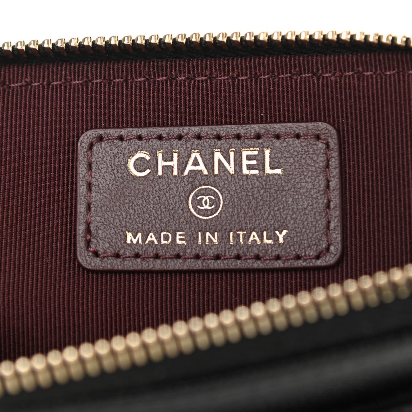 Caviar Quilted Zip Card Holder Wallet Black