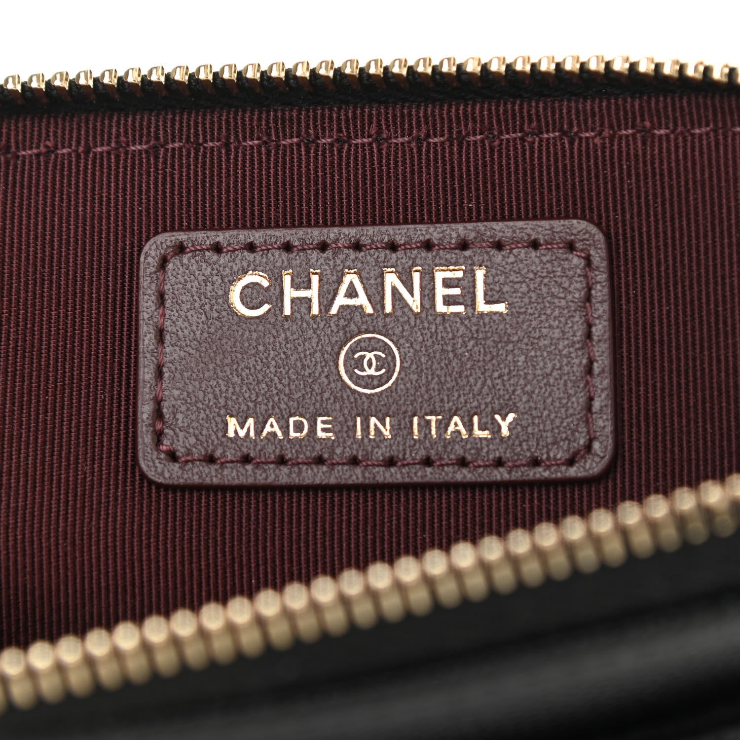 Chanel Caviar Quilted Zip Card Holder Wallet Black 4 of 5