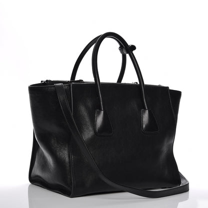 Prada Glace Calf Twin Pocket Tote Nero Black 3 of 8