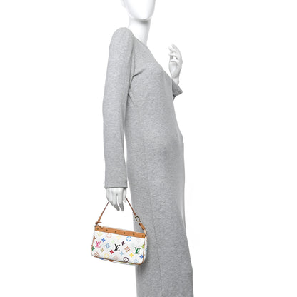 Louis Vuitton Monogram Multicolor Pochette Accessories White 2 of 9