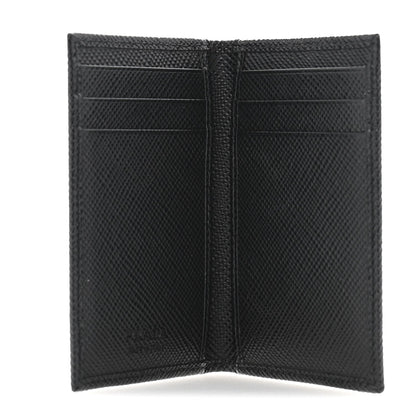 Prada Saffiano Flap Card Holder Black 5 of 8