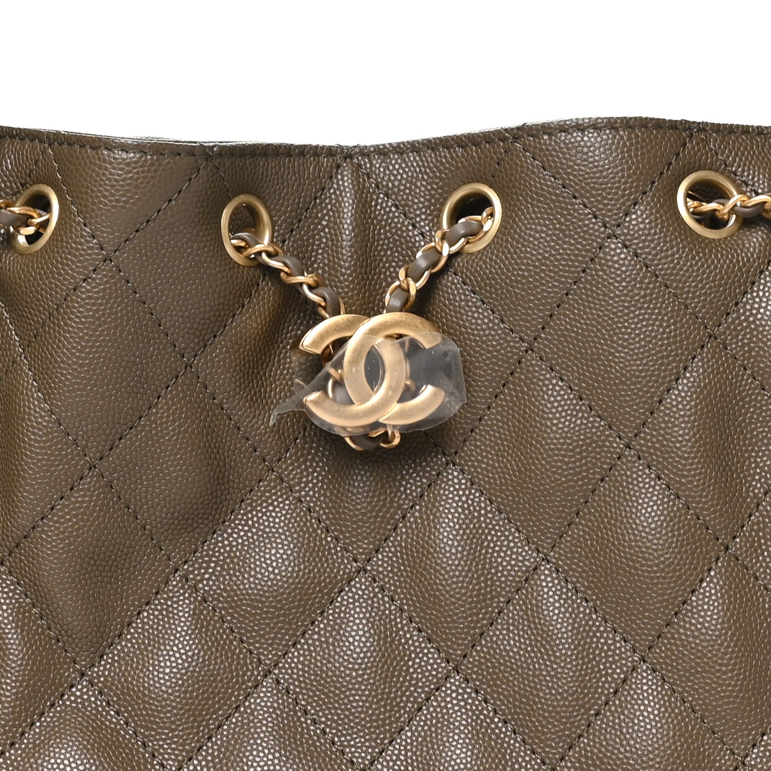 Chanel Caviar Quilted Small Chanel 25 Handbag Dark Khaki 8 of 11