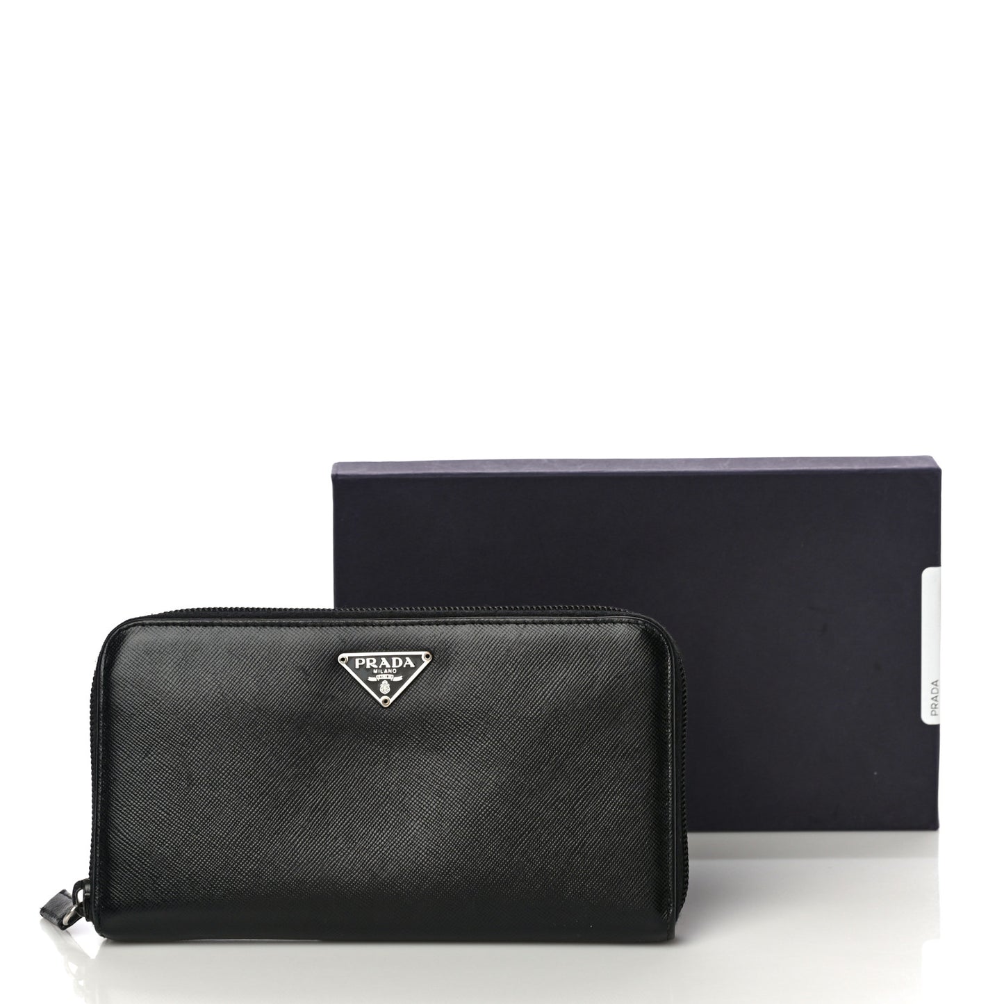 Tessuto Nylon Zip Around Wallet Black
