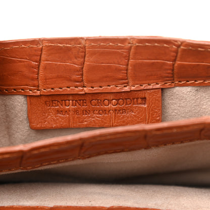 Nancy Gonzalez Crocodile Flap Chain Shoulder Bag Brown 7 of 10