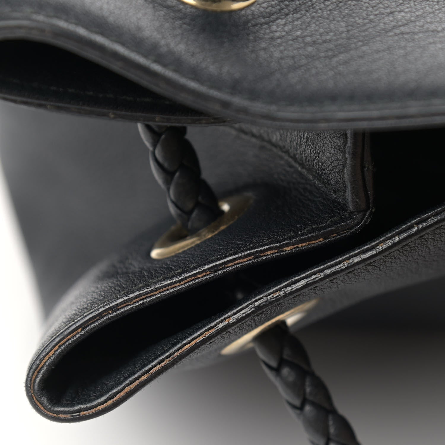 Gucci Calfskin Medium Braided Handle Gifford Tote Black 14 of 14