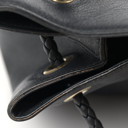 Gucci Calfskin Medium Braided Handle Gifford Tote Black 14 of 14
