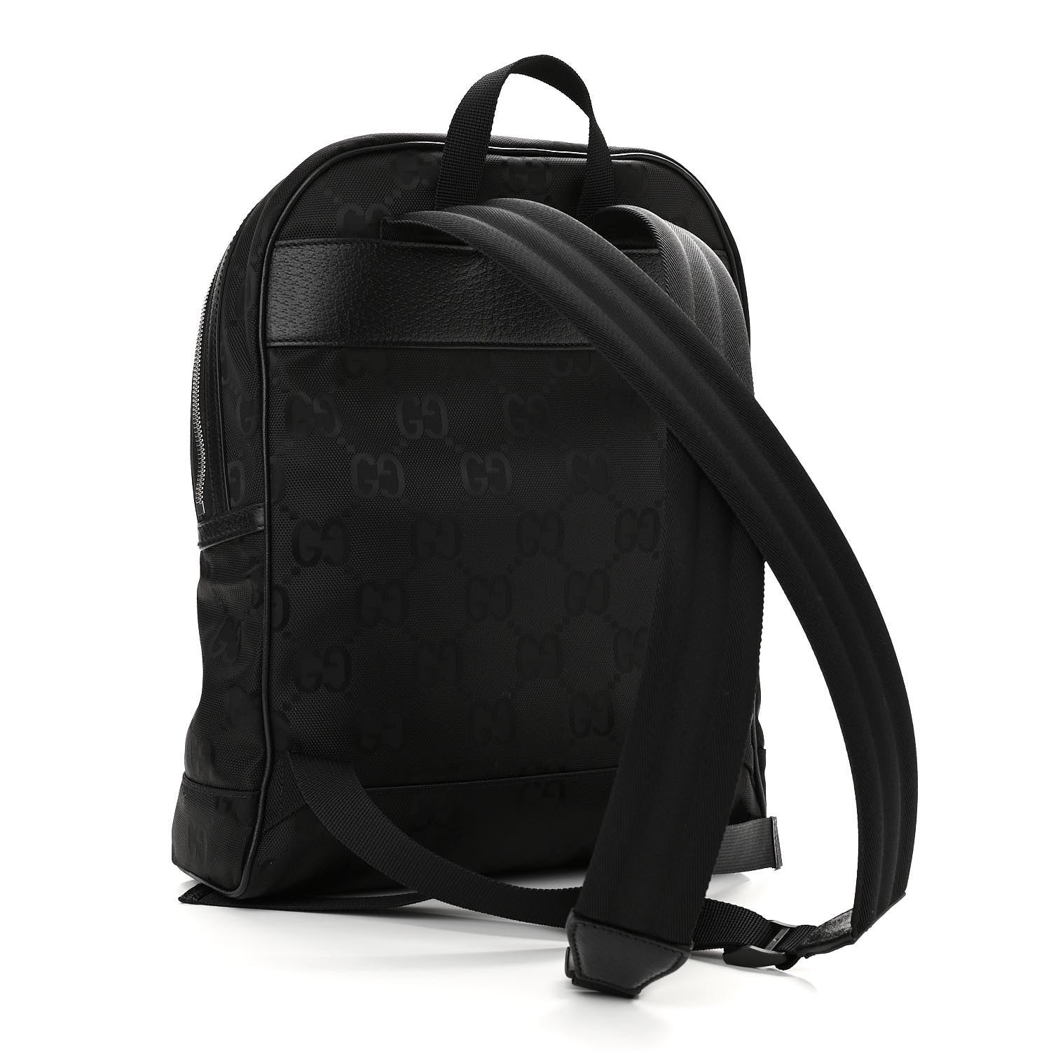 Gucci Econyl Nylon Monogram Off The Grid Backpack Black 3 of 10