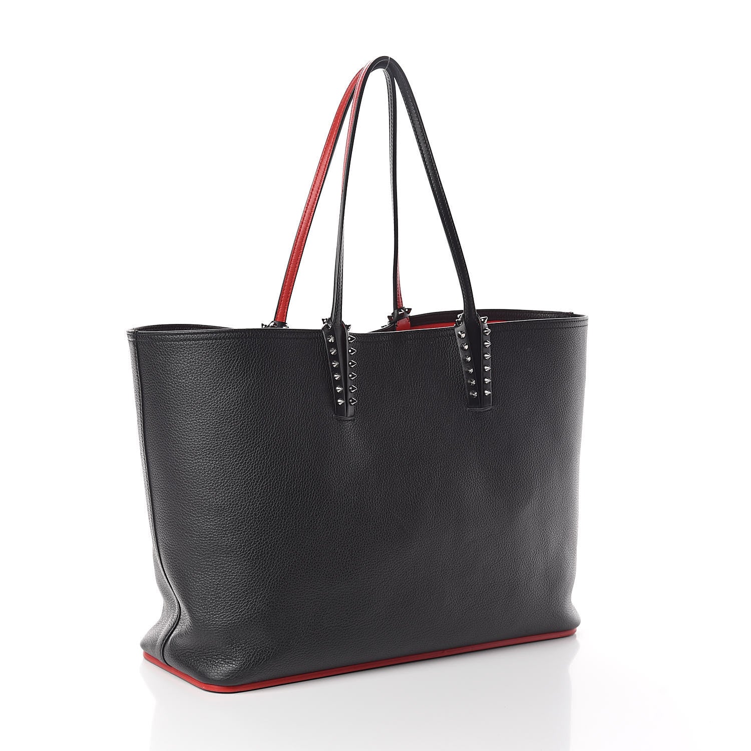 Christian Louboutin Calfskin Spikes East West Cabata Tote Black 4 of 10