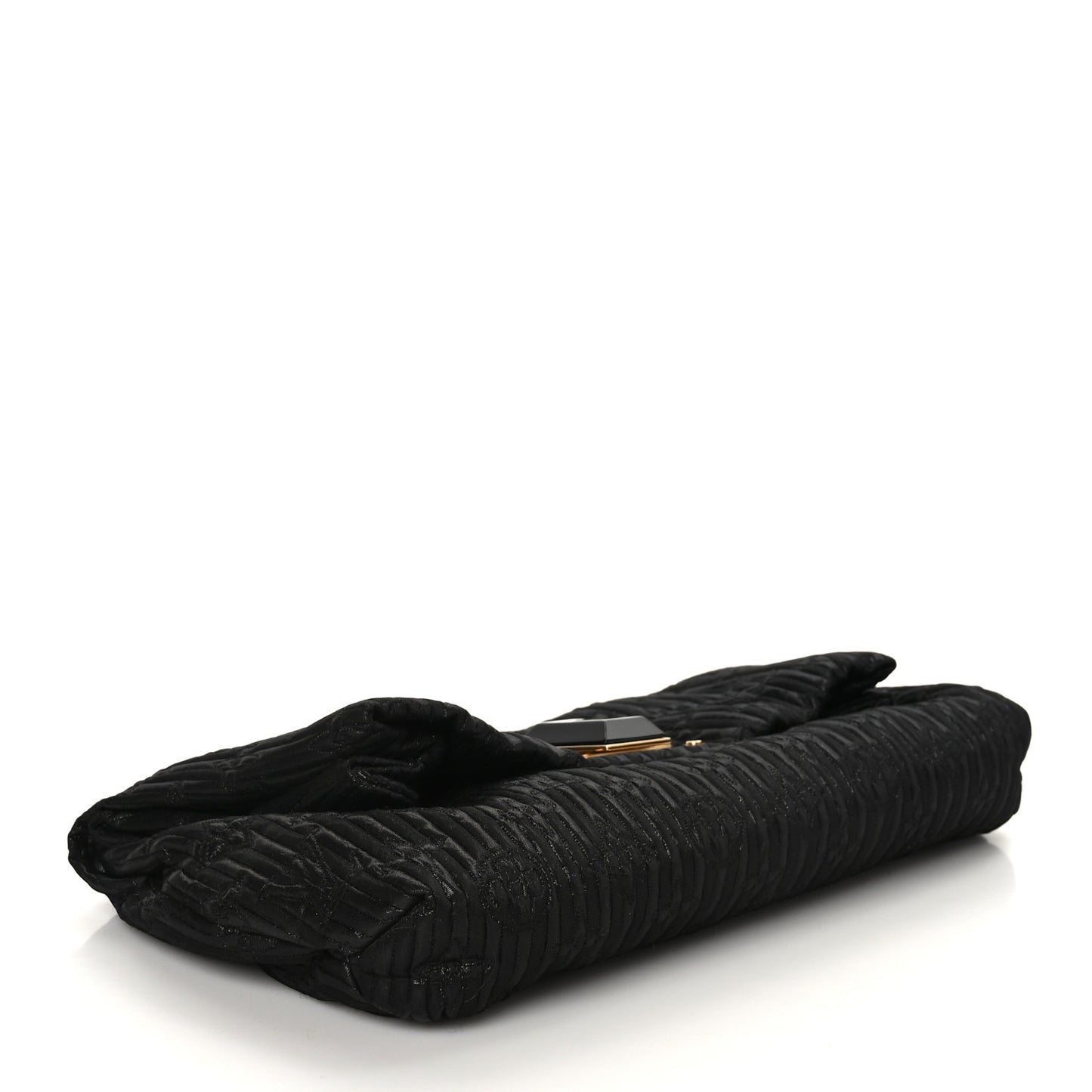 Jacquard Quilted Monogram Altair Clutch Black Black