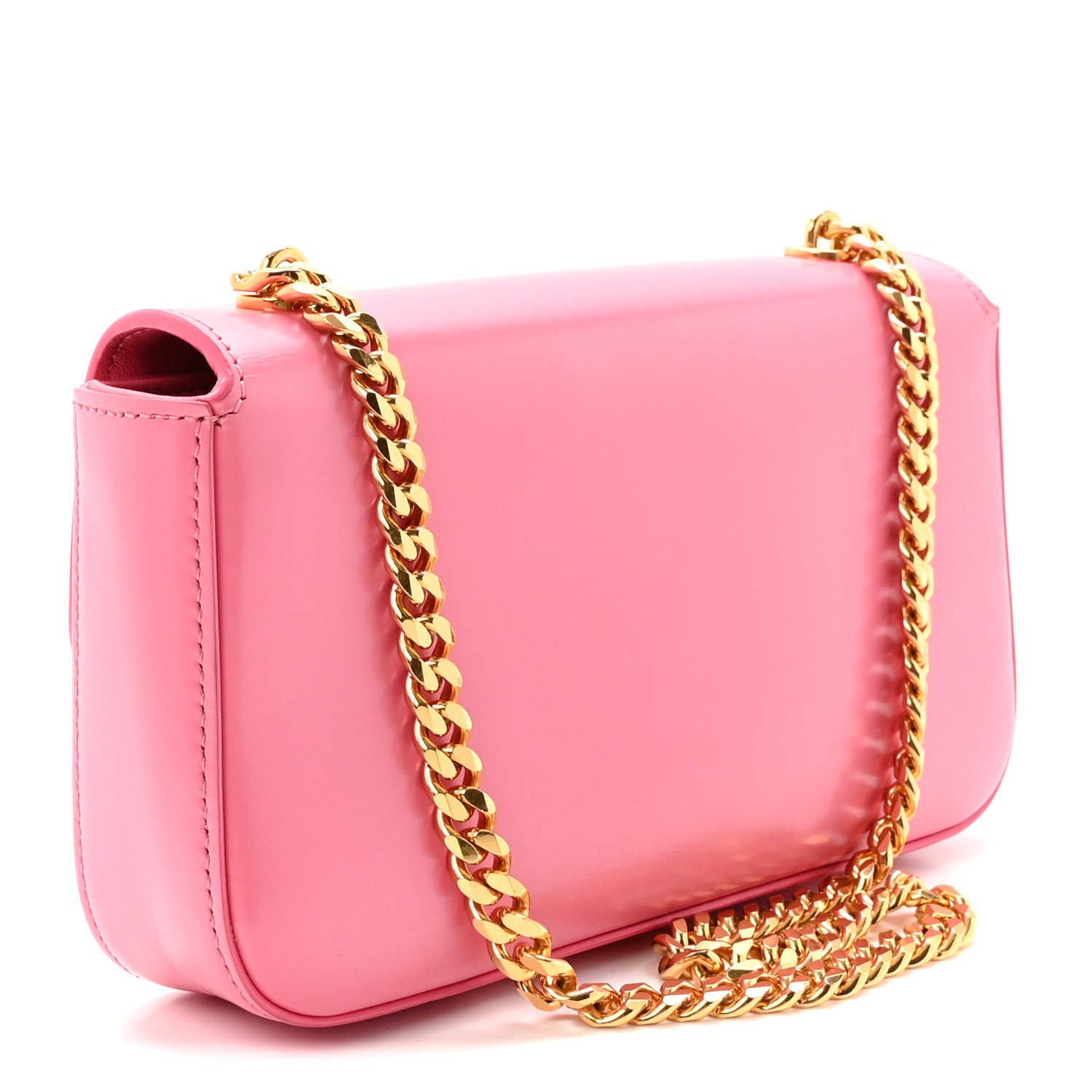 Celine Shiny Calfskin Triomphe Chain Shoulder Bag Flamingo 3 of 10