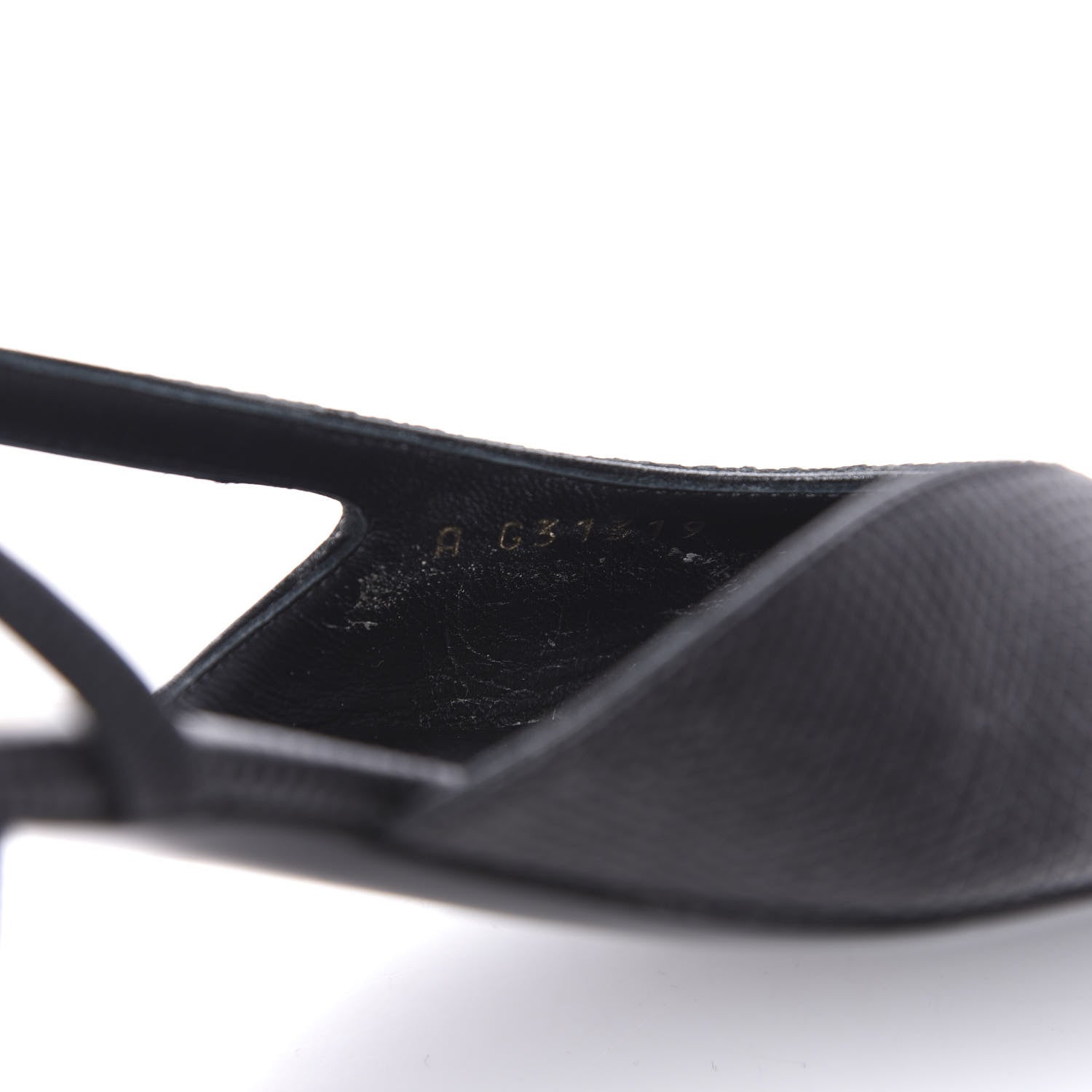 Chanel Lizard Grosgrain Cap Toe CC Slingback Sandals 36 Black 10 of 10
