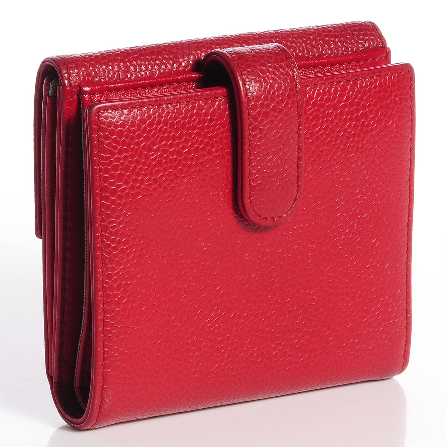Caviar CC Timeless Small Flap Wallet Red