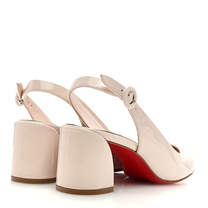 Christian Louboutin Patent So Jane Sling 55 Pump 38.5 Leche 4 of 8