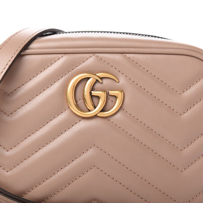 Gucci Calfskin Matelasse Mini GG Marmont Chain Shoulder Bag Porcelain Rose 10 of 11