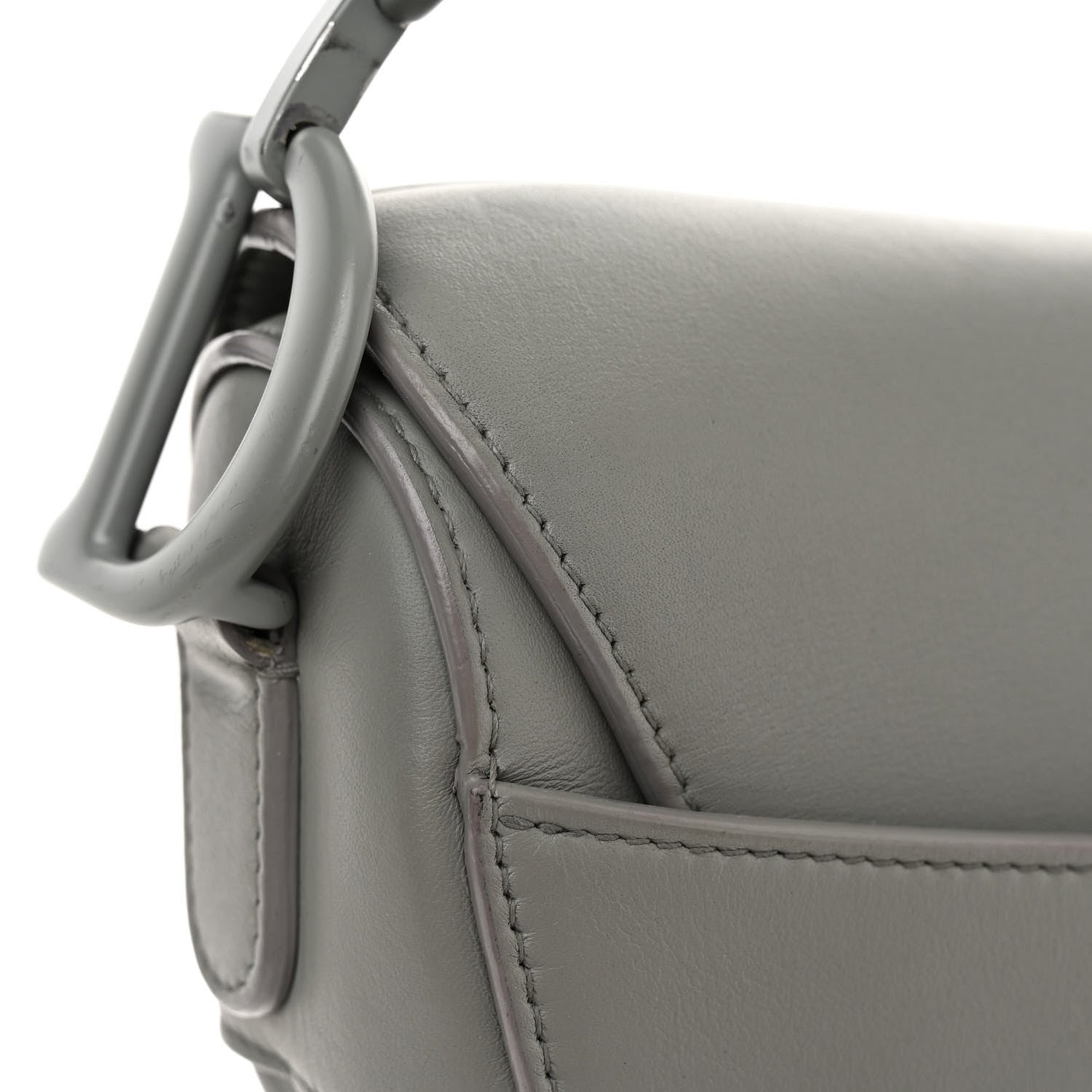 Christian Dior Ultra Matte Calfskin Saddle Bag Grey 11 of 11
