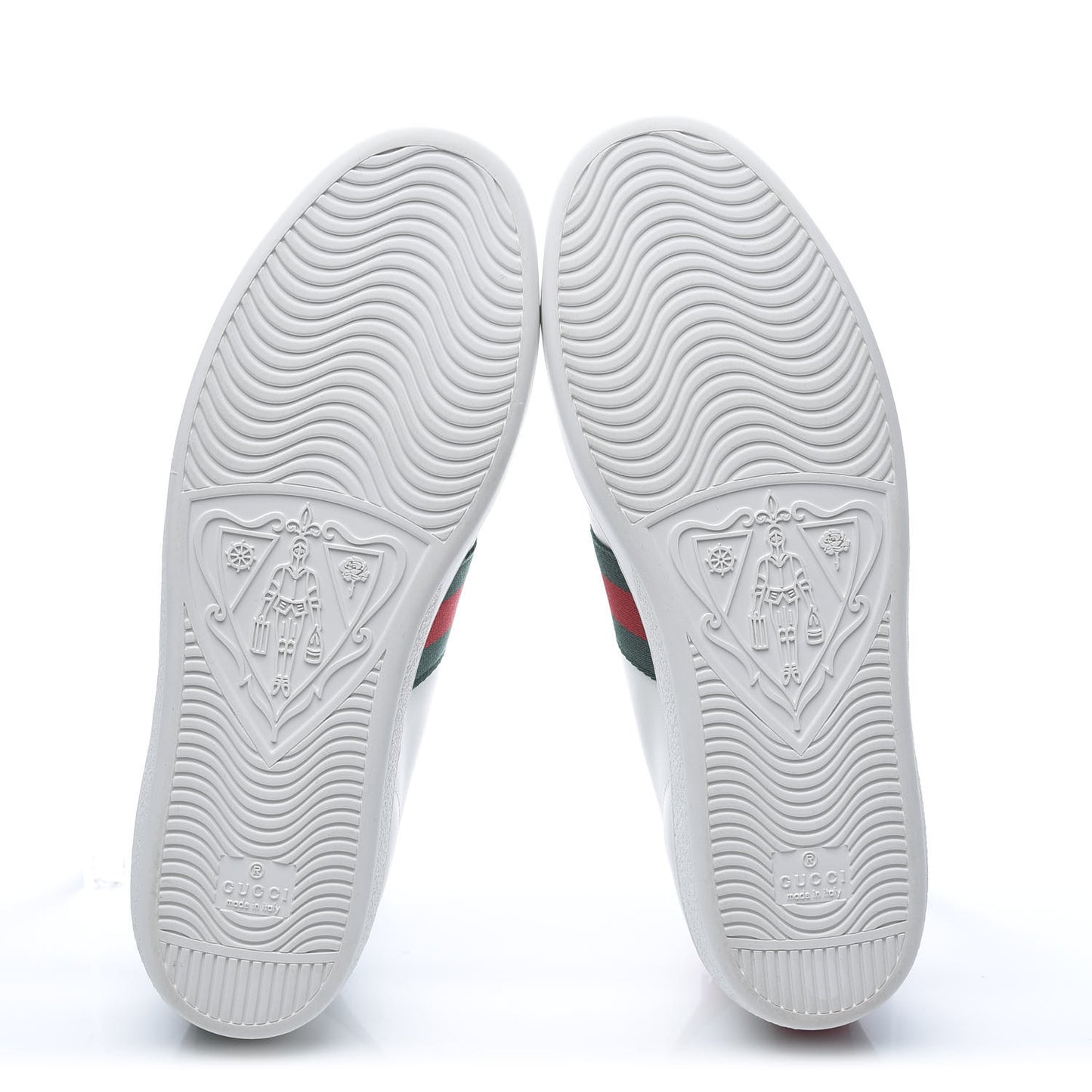 Calfskin Ayers Bee Embroidered Womens Ace Sneakers 41 White Green