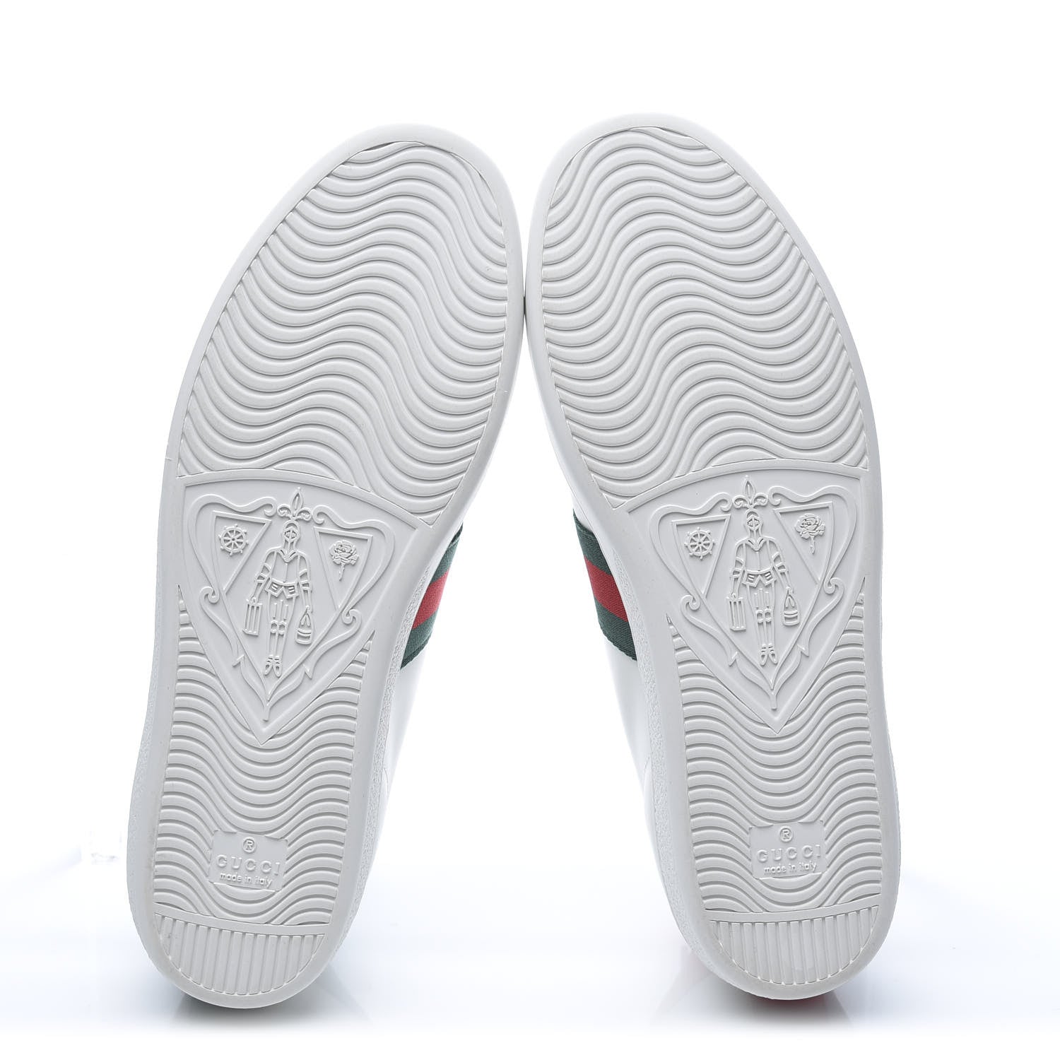 Gucci Calfskin Ayers Bee Embroidered Womens Ace Sneakers 41 White Green 5 of 10