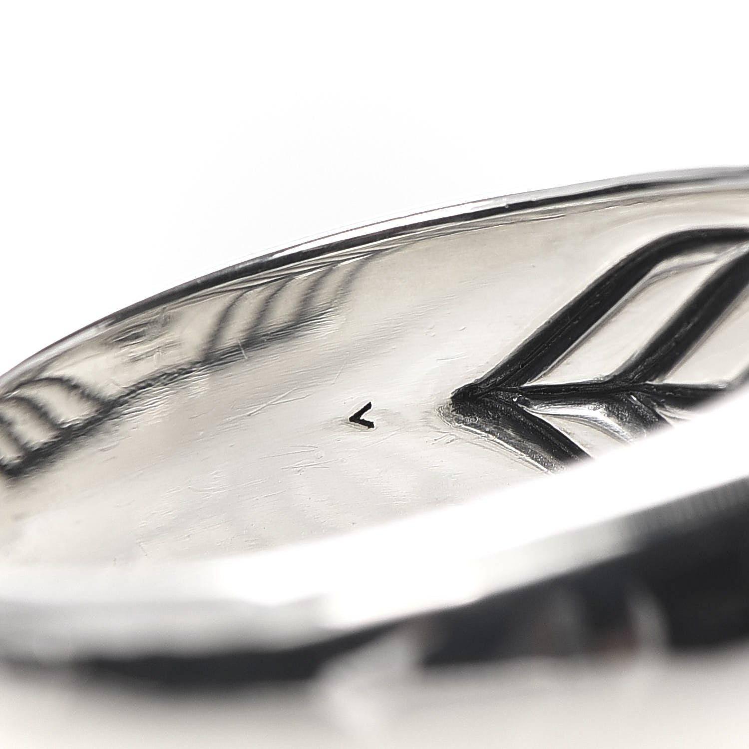 David Yurman Sterling Silver Black Diamond Signet Ring 62 10 6 of 6