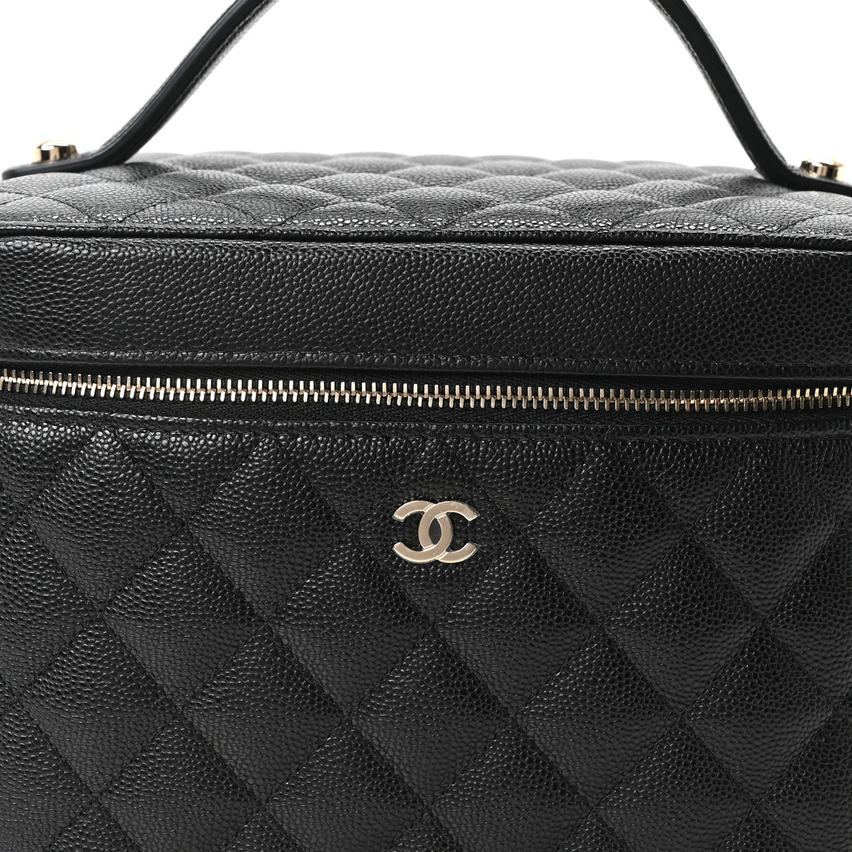 Chanel Caviar Quilted Large Vanity Pouch Black 8 of 11