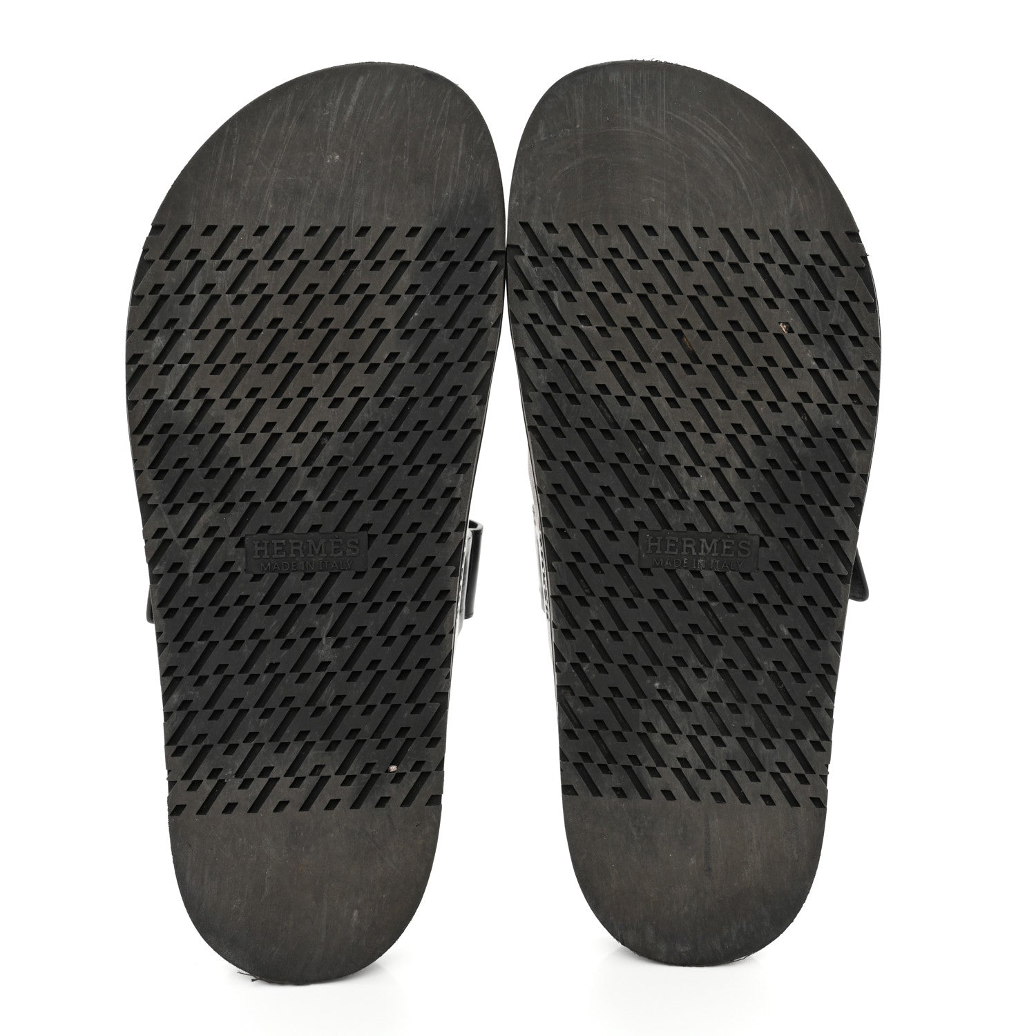 Hermes Calfskin Mens Chypre Sandals 42 Black 5 of 12