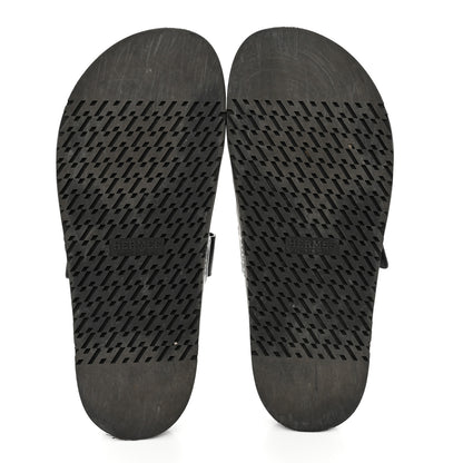 Hermes Calfskin Mens Chypre Sandals 42 Black 5 of 12