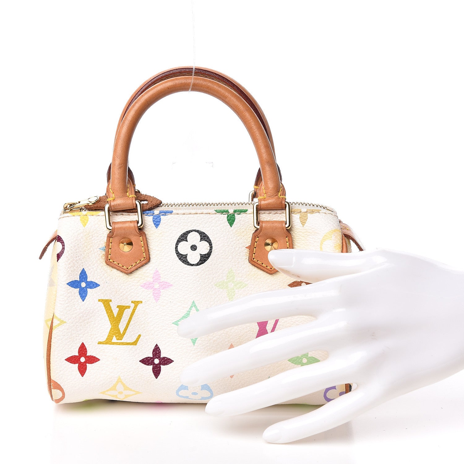 Louis Vuitton Monogram Multicolor Mini Sac HL Speedy White 2 of 13