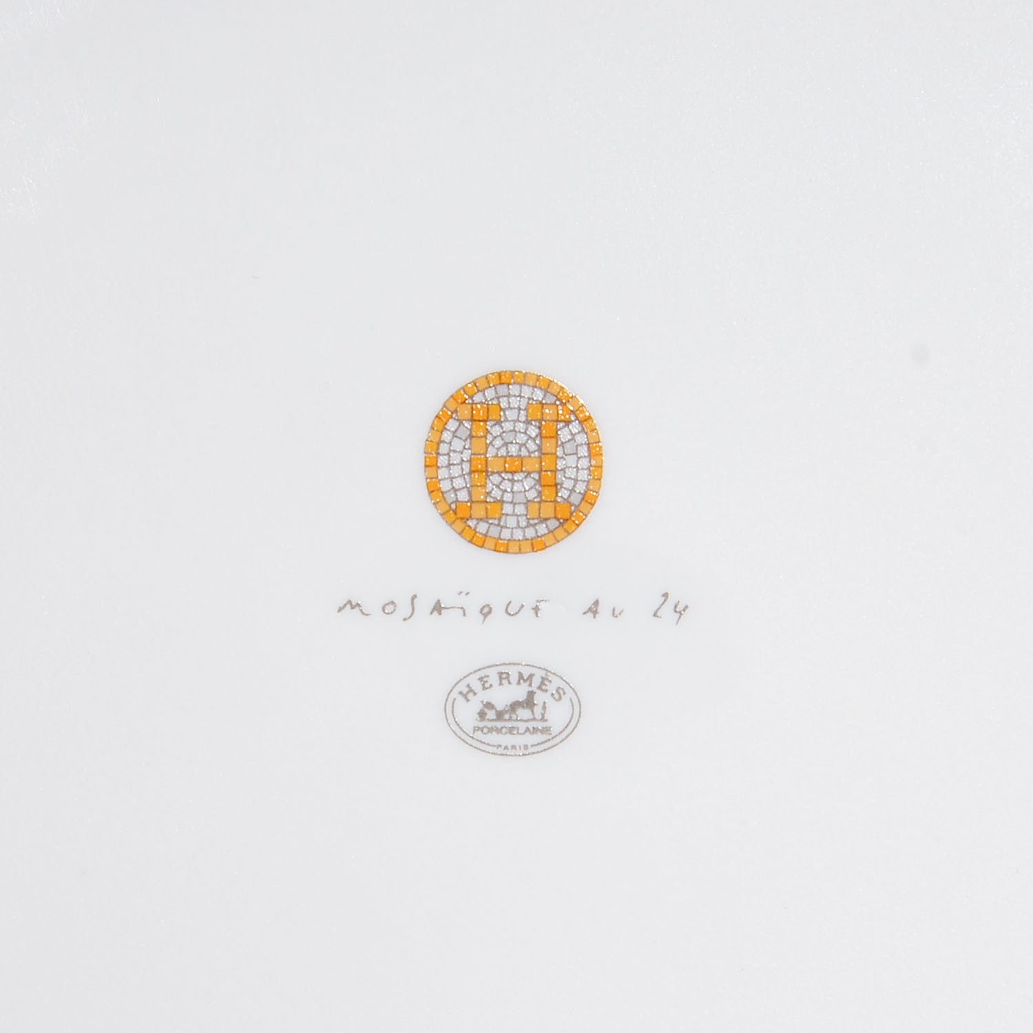 Hermes Porcelain Mosaique au 24 Square Plate Gift Box 2 of 11
