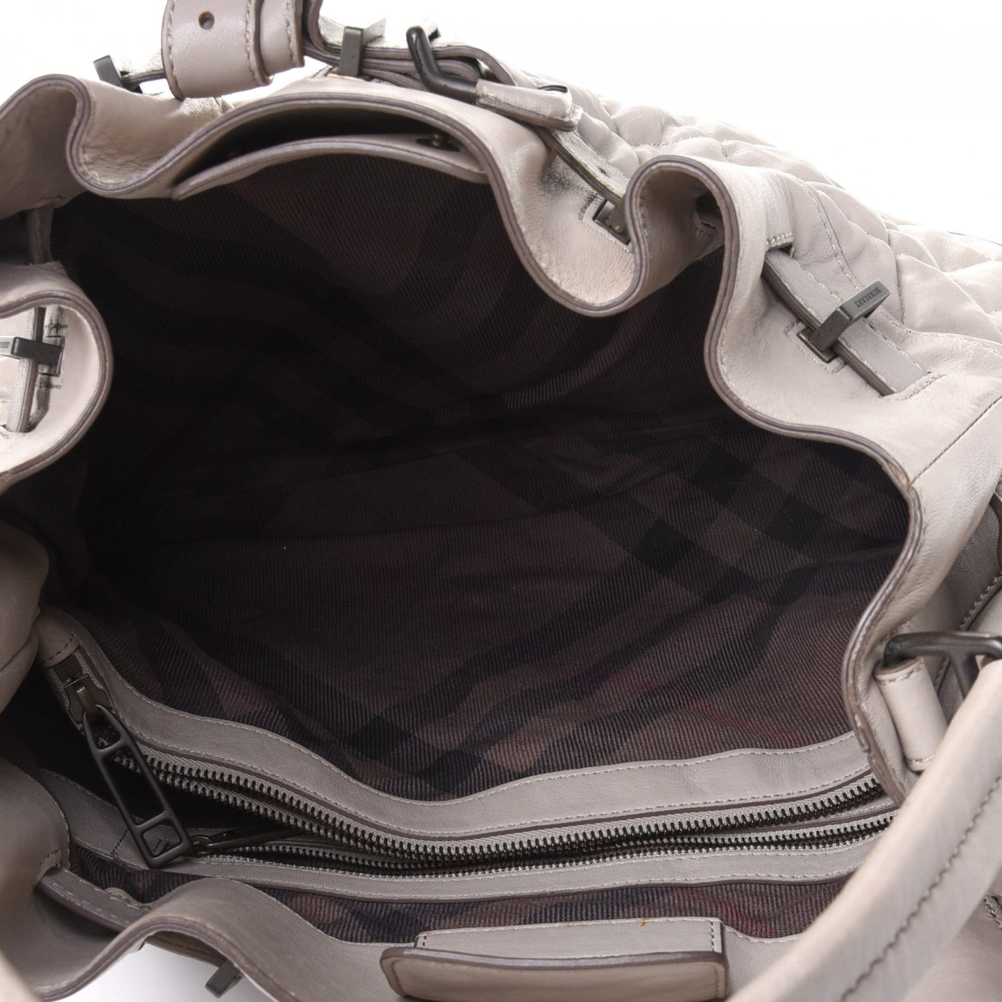 Lambskin Quilted Medium Enmore Hobo Grey
