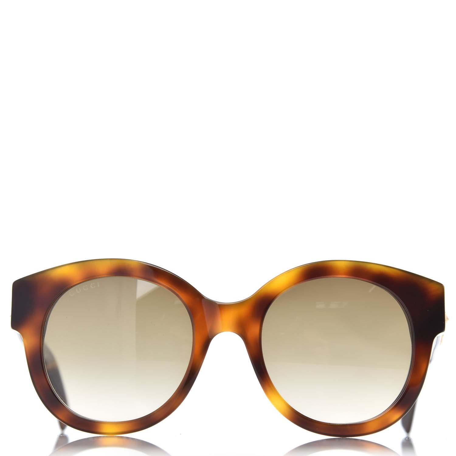 Gucci Acetate Round Frame GG Star Sunglasses GG0207S Tortoiseshell 2 of 7