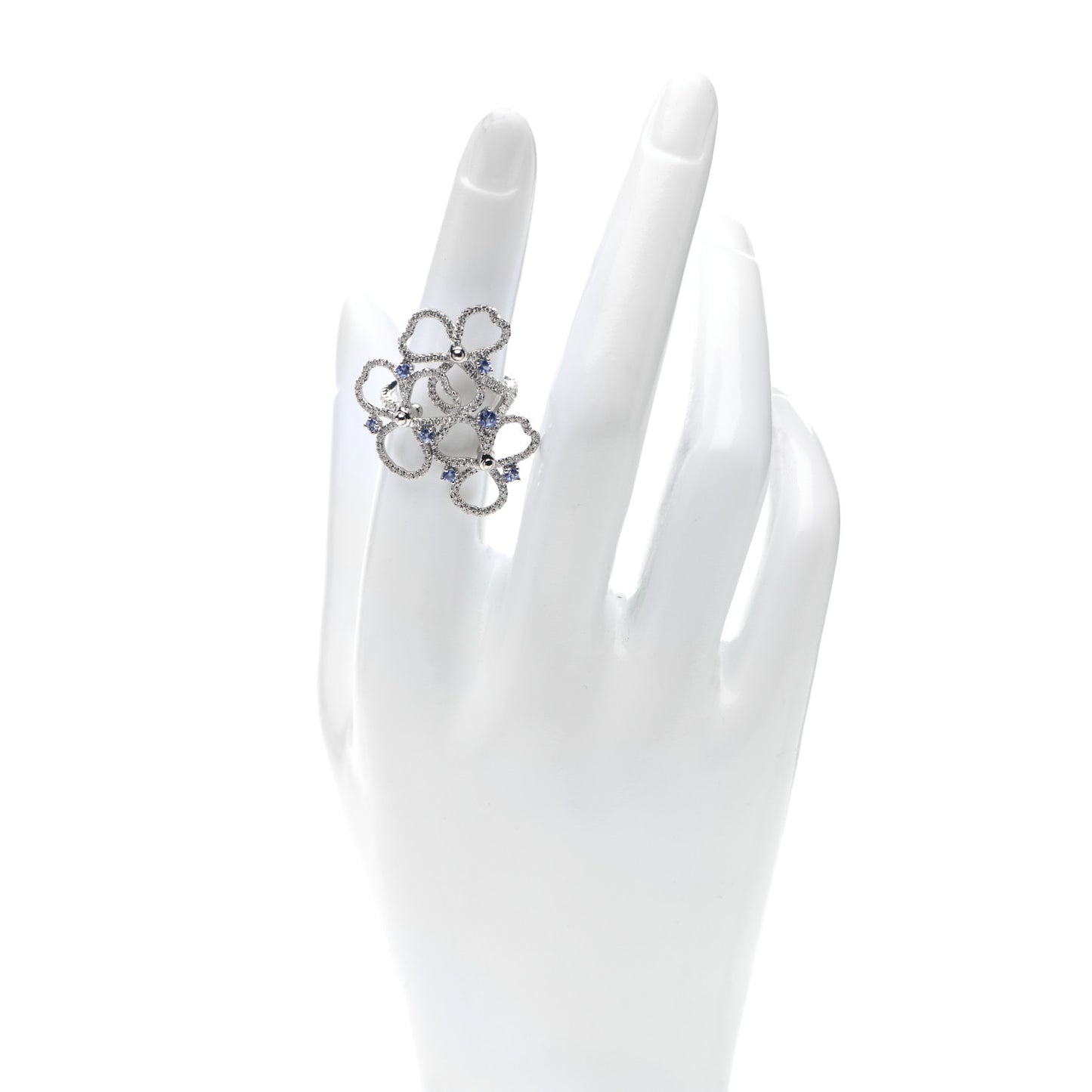 Platinum Diamond Tanzanite Paper Flowers Open Cluster Ring 51 5.75