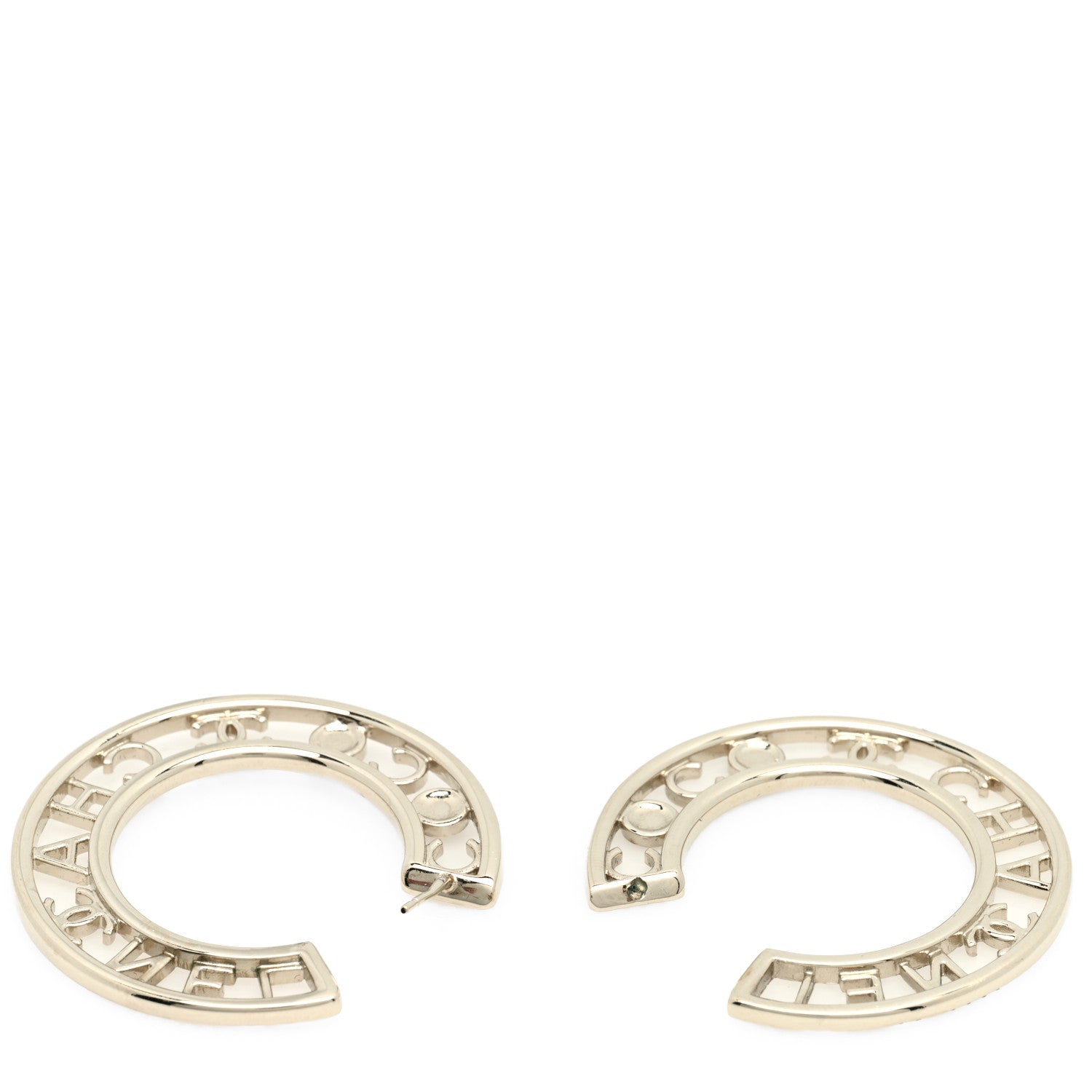 Chanel Crystal Pearl Bow-tiful CC Hoop Earrings Gold 4 of 7