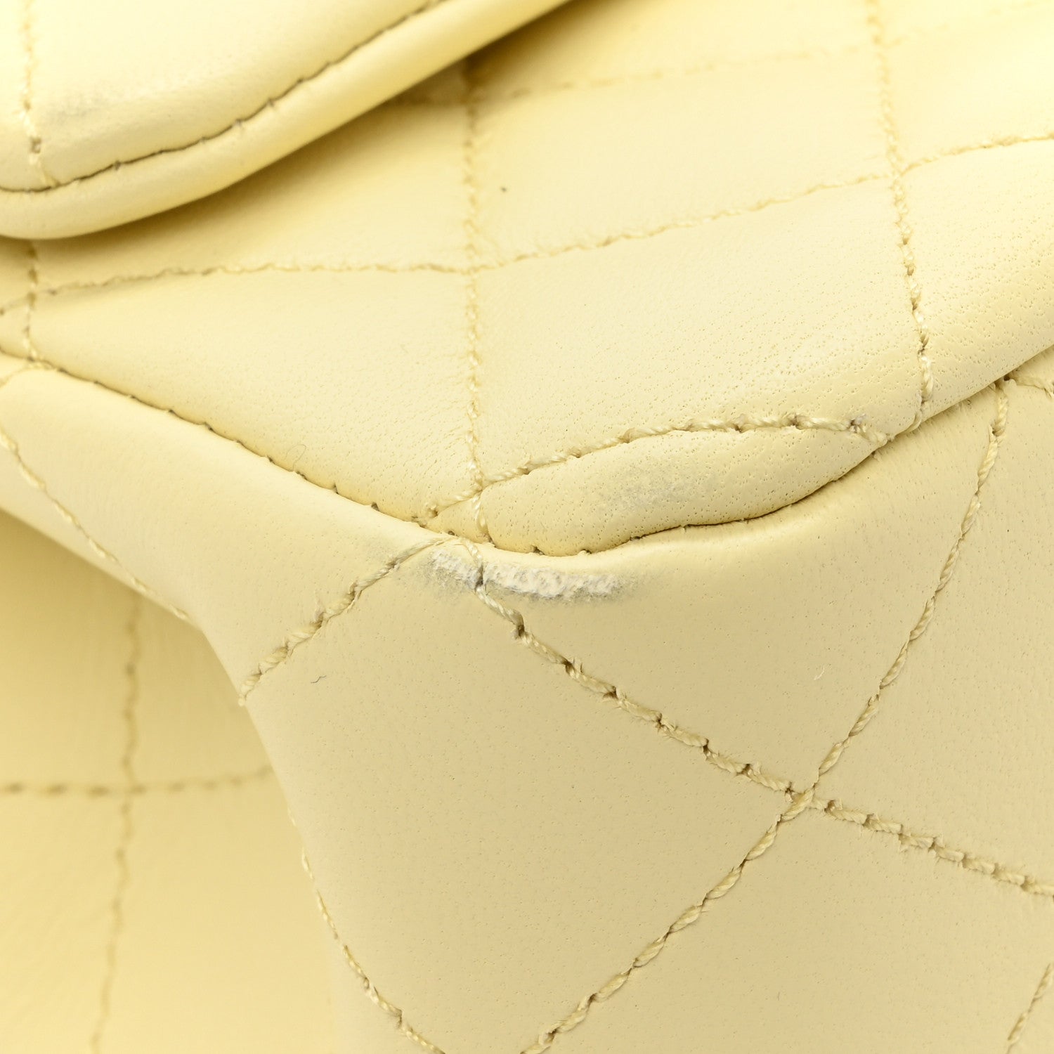 Chanel Lambskin Quilted Mini Rectangular Sweet Camellia Flap Yellow 10 of 14