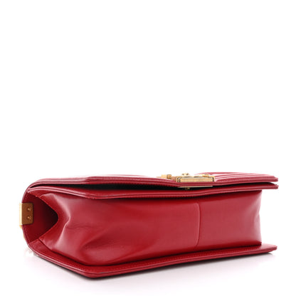 Chanel Lambskin Quilted Medium Boy Flap Dark Red 4 of 11