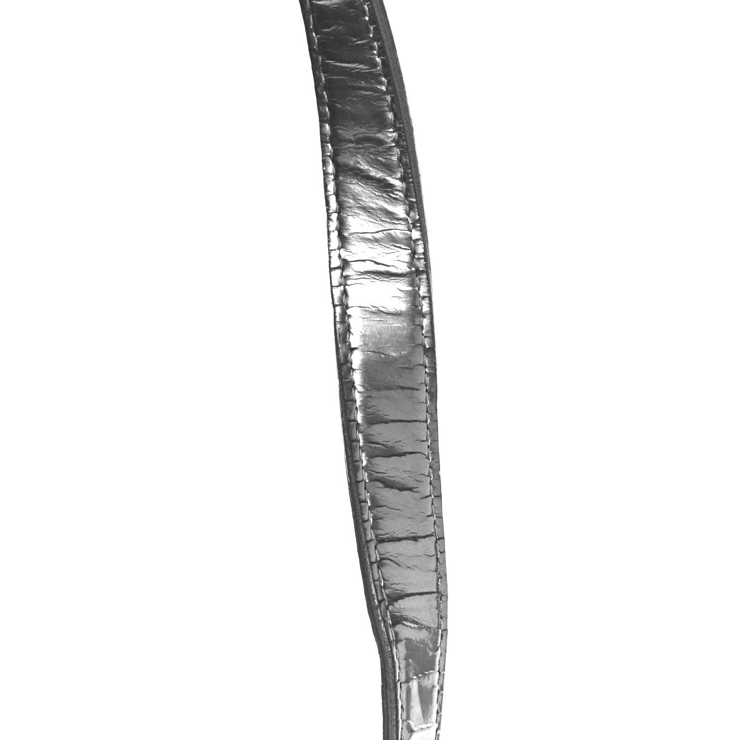 Christian Dior Metallic Patent Micro-Cannage Medium Diorama Flap Bag Silver 17 of 18