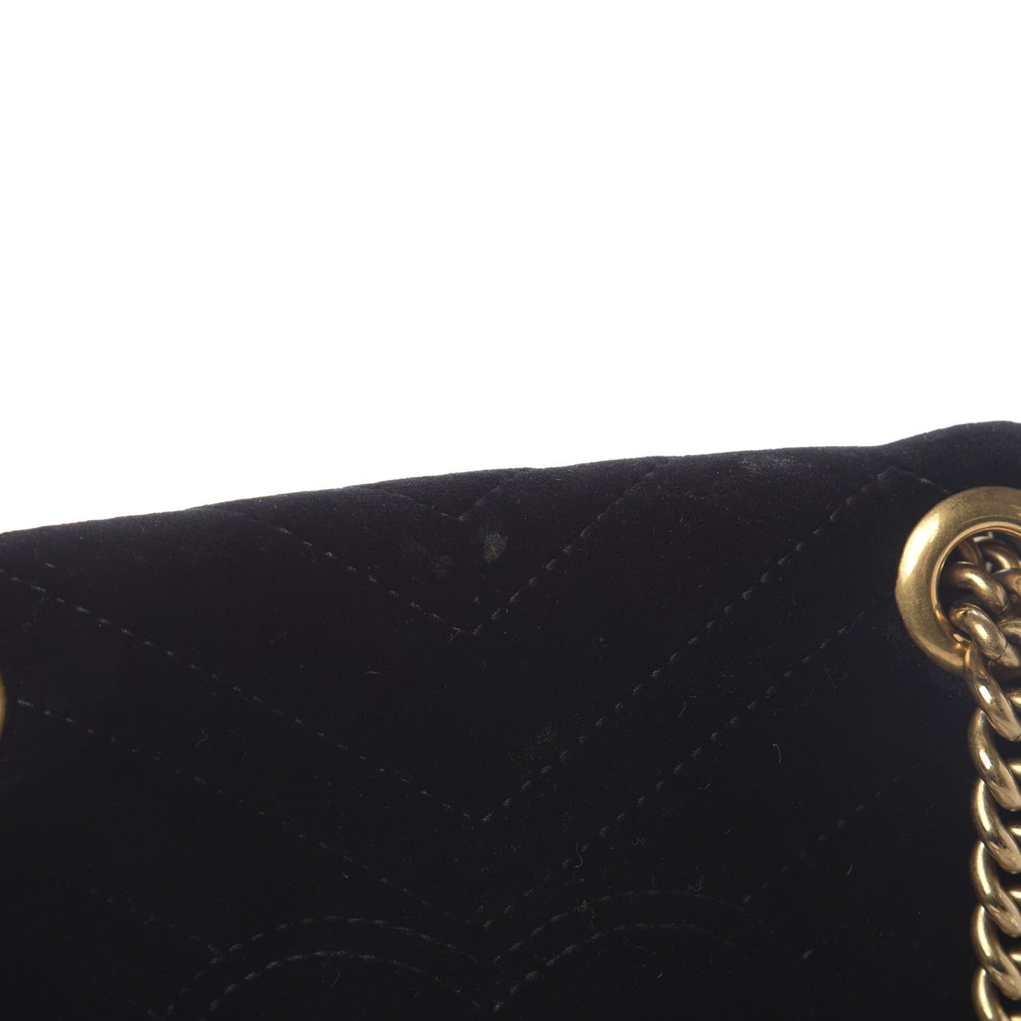Velvet Matelasse Mini GG Marmont Shoulder Bag Black