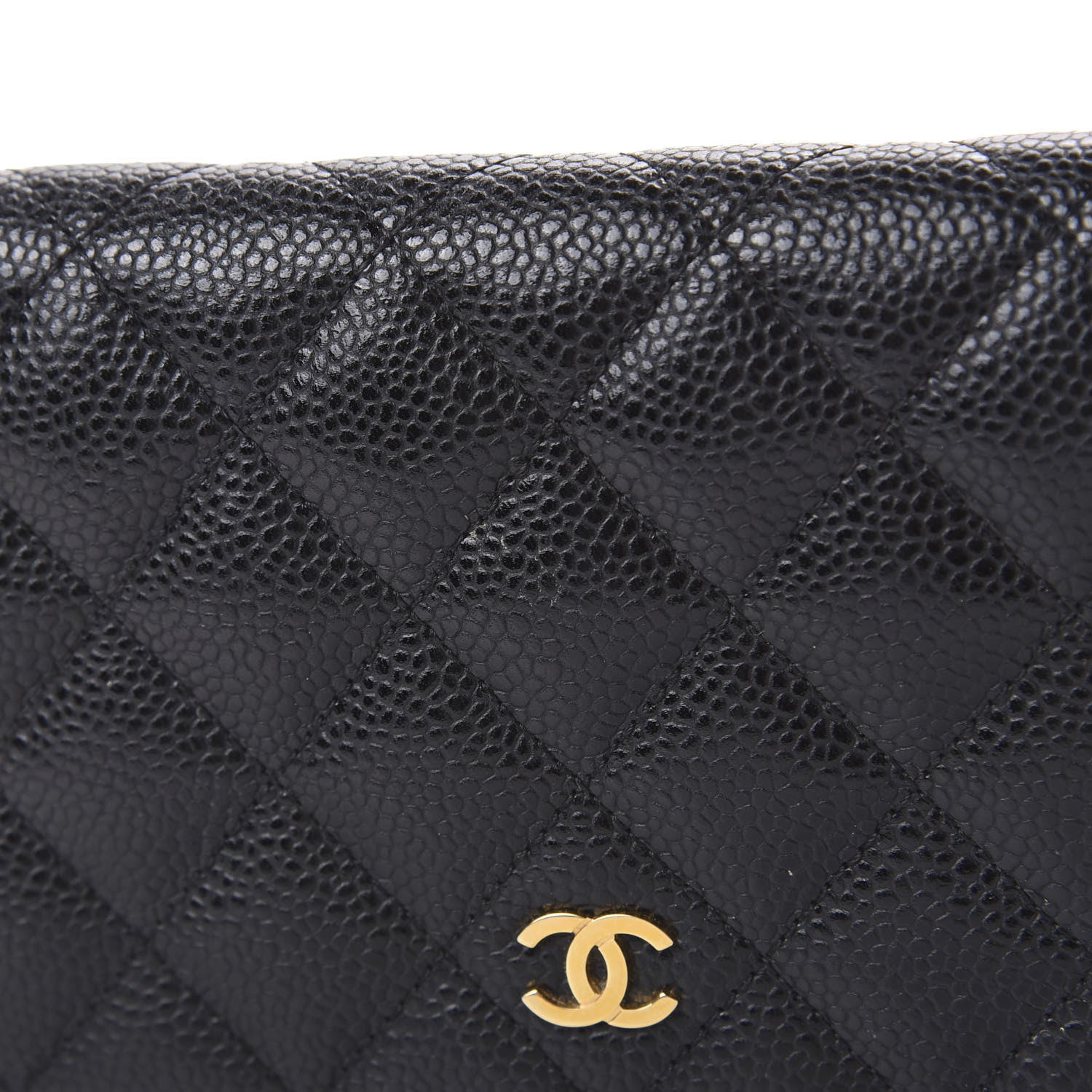 Chanel Caviar Quilted Yen Wallet Black 14 of 14