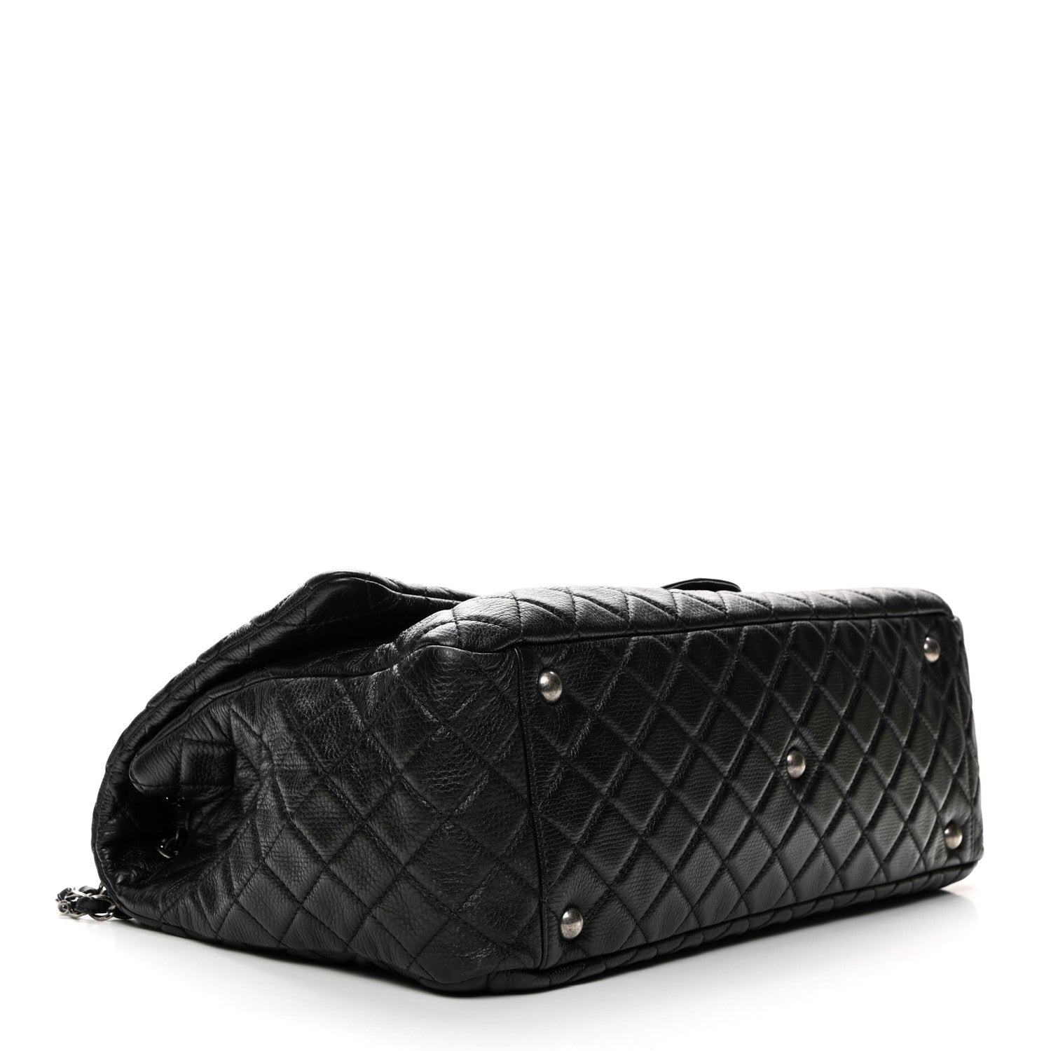 Chanel Calfskin Quilted XXL Travel Flap Bag Black 4 of 9